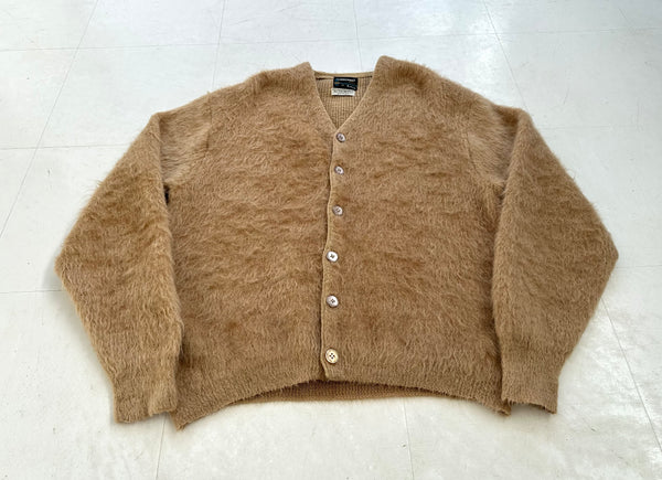 60s TOWNCRAFT Mohair Cardigan M Camel