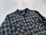 90s Pendleton Shadow Plaid Board Shirt XL Black&Gray