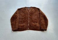 60s TOWNCRAFT Mohair Cardigan L DeepBrown