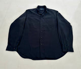 90s Polo Ralph Lauren Silk Cotton Linen L/S Shirt M Black