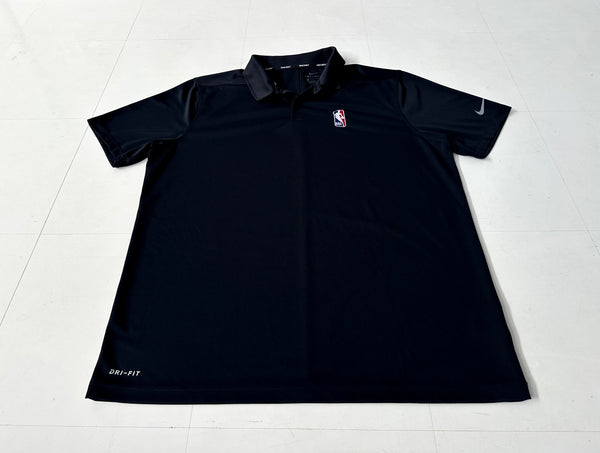 Used NIKE DRI-FIT NBA Polo Shirt L Black