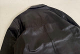 90s Polo Ralph Lauren Leather CarCoat XL Black