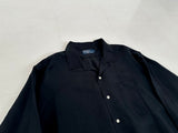 90s Polo Ralph Lauren Linen&Silk L/S Shirt L Black