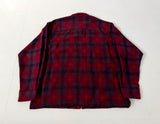 90s Pendleton Front Zip ShadowPlaid Jacket XL Red&Black