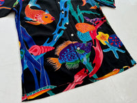 90s Polo Ralph Lauren CALDWELL Black Ocean Loop Shirt M Black