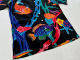 90s Polo Ralph Lauren CALDWELL Black Ocean Loop Shirt M Black
