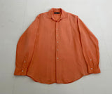 90s Polo Ralph Lauren Linen L/S Shirt XL Orange