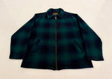 80s Eddie Bauer Shadow Plaid Wool Jacket L Green