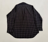 90s Polo Ralph Lauren BLAKE Shadow Plaid L/S Shirt L Black