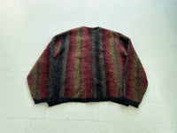 60s gary Reed Shadow Plaid Mohair Cardigan L Black
