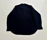 90s Polo Ralph Lauren Silk Cotton Linen L/S Shirt M Black