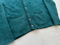 60s GrantCrest Mohair Cardigan L Emerald