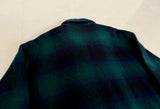 80s Eddie Bauer Shadow Plaid Wool Jacket L Green