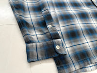 POLO SPORT Shadow Plaid Cotton Loop Shirt XL Blue
