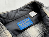 90s Pendleton Shadow Plaid Western Shirt L Black&White