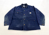 90s Carhartt Chore Coat L NavyBlue