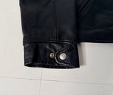 90s Polo Ralph Lauren Leather Double Breasted Riders Jacket XL Black