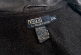90s Polo Ralph Lauren Leather CarCoat XL Black