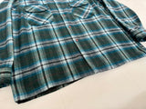 60s Pendleton Shadow Plaid Board Shirt XL Emerald