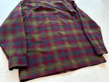 60s Pendleton ShadowPlaid Board Shirt L Burgundy&Green