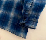 90s PENDLETON Shadow Plaid Board Shirt L Blue