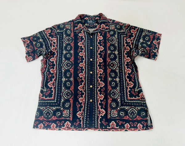 90s Polo Ralph Lauren VINTAGE CAMP Big Paisley Loop Shirt L