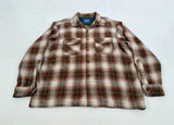 90s Pendleton ShadowPlaid Board Shirt XL Brown