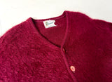 60s Rinaldo Mohair Cardigan L Burgundy