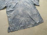 90s Polo Ralph Lauren CLAYTON Hawaiian Rayon Loop Shirt XL SkyBlue