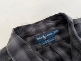 90s Polo Ralph Lauren BLAKE ShadowPlaid Shirt XXL Black&Gray