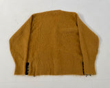 60s Deadstock INTERVALE Mohair Cardigan L MustardYellow