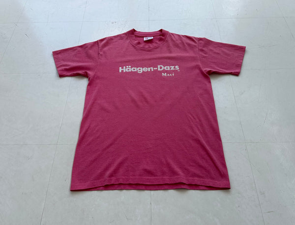 80s Haagen Dazs MAUI T Shirt M CoralPink