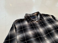 Vintage Polo RalphLauren ShadowPlaid L/S Shirt XL Black&White