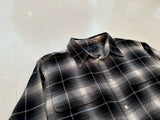 Vintage Polo RalphLauren ShadowPlaid L/S Shirt XL Black&White
