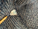60s PURITAN Chain Mohair Cardigan M Black