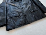 90s Polo Ralph Lauren Leather CarCoat XL Black