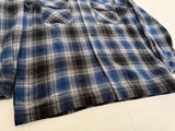 90s Pendleton Shadow Plaid Board Shirt M Black &Blue