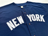 90s NY Yankees Russell Baseball Shirt XL Navy