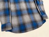 90s PENDLETON Shadow Plaid Western Shirt XL Blue&Gray