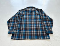 60s Pendleton ShadowPlaid Board Shirt XL Blue