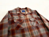 90s Pendleton Shadow Plaid Board Shirt L Brick
