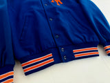 70s EMPIRE NY Mets Melton Varsity Jacket XL Blue