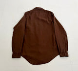 90s Polo Ralph Lauren Linen L/S Shirt S DeepBrown