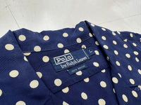90s Polo RalphLauren PolkaDot Loop Rayon Shirt L