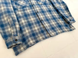 90s PENDLETON Shadow Plaid Board Shirt L Blue