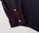90s Polo Ralph Lauren WHITFIELD Linen L/S Shirt XL Black