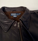 90s Polo Ralph Lauren A-2 Leather Jacket XXL DeepBrown