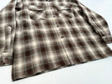 90s Pendleton Shadow Plaid Board Shirt L Shirt Brown&Khaki