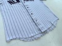 90s NY Yankees Majestic Striped Baseball Shirt XL