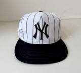 90s Newyork Yankees Pinstriped SnapBack White&Black